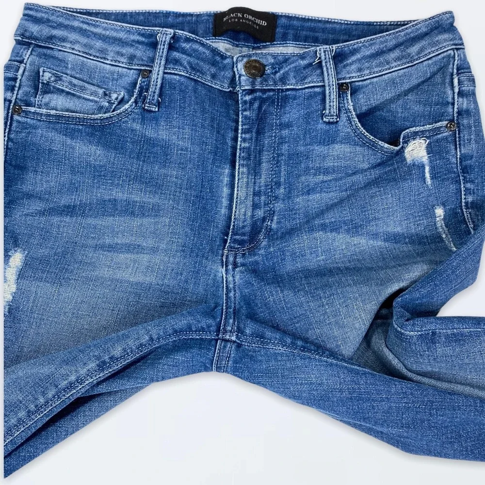 BLACK ORCHID 27 Jude Mid Rise Skinny‎ Jeans Casual Distressed Streetwear